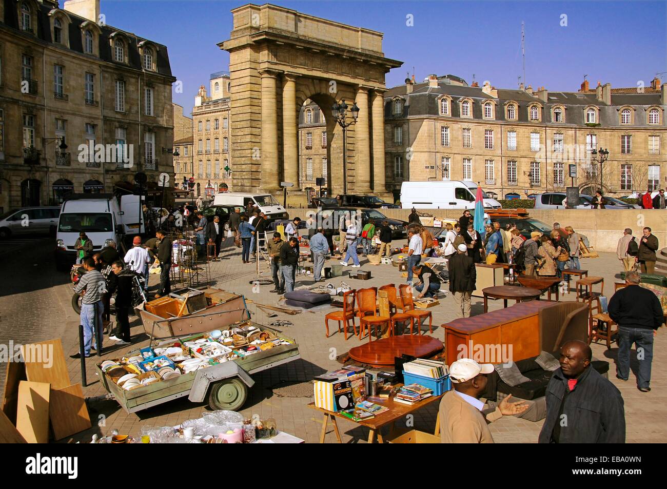 ´Brocante´ flea market every saturday at the Saint Michel district by