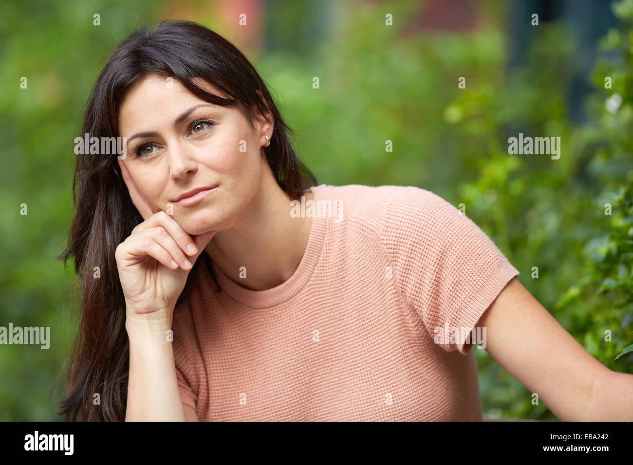 35 year old woman in a park. Donostia. San Sebastian. Gipuzkoa. Basque  Country, Spain Stock Photo - Alamy