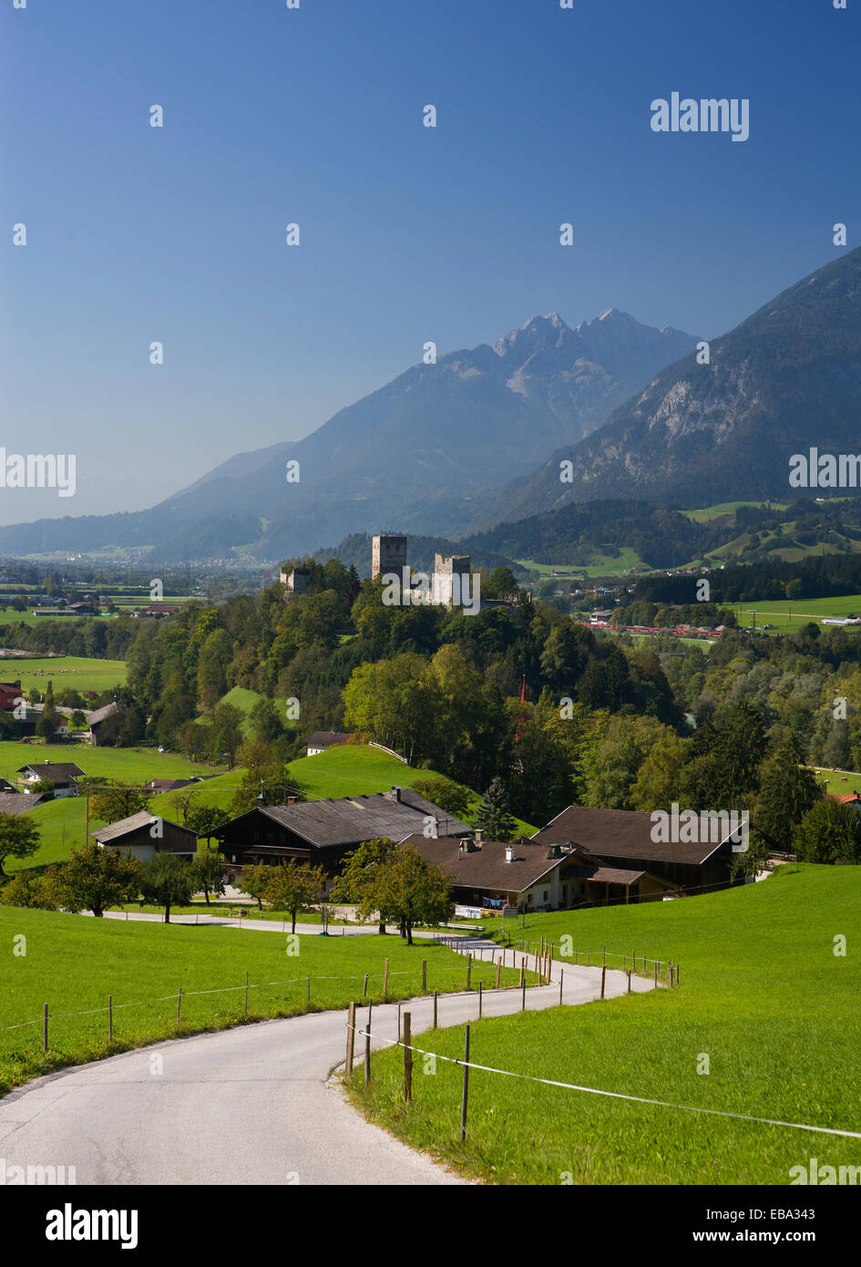 Burg Kropfsberg castle, Reith im Alpbach, Tyrol, Austria Stock Photo