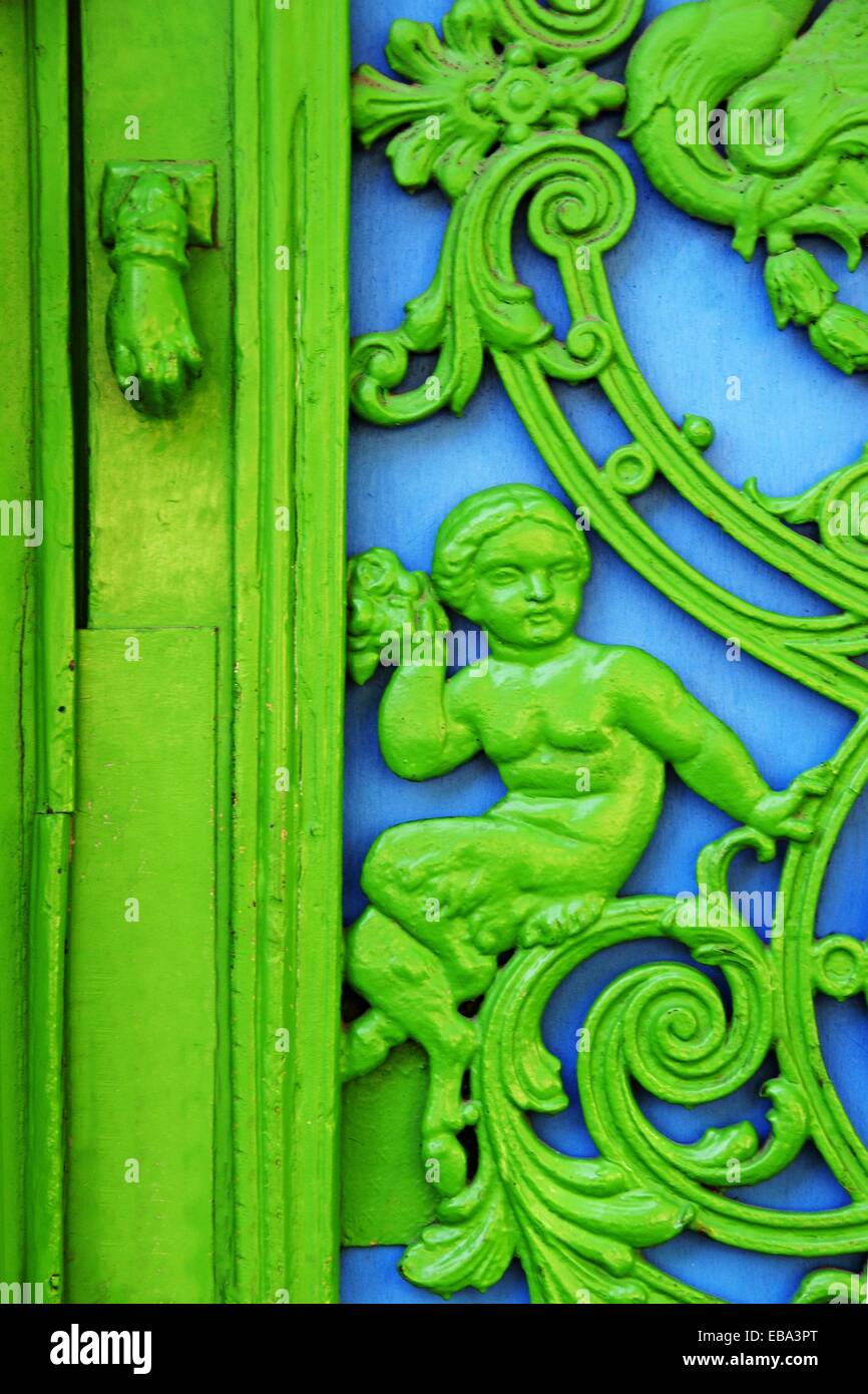 Art Deco door at Bordeaux, Gironde, Aquitaine, France Stock Photo