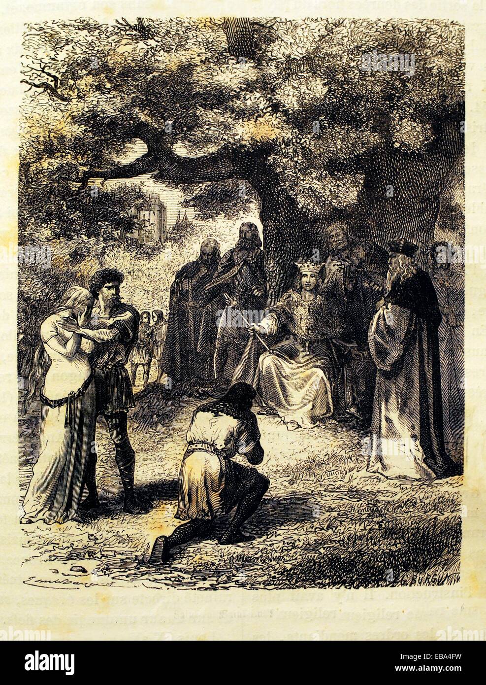 Saint Louis dispensing justice 12th century France Stock Photo Alamy