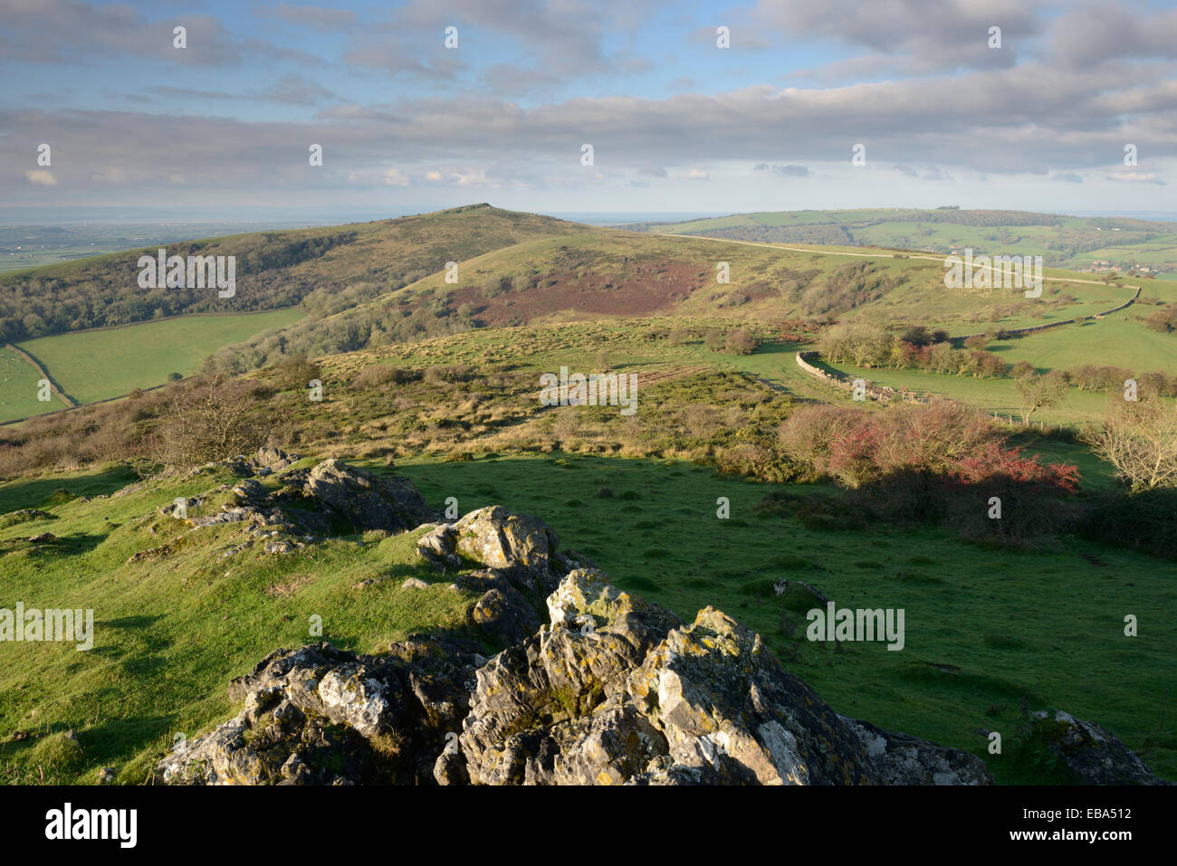 The distinctive top of Crook Peak viewed from Wavering Down on the ...