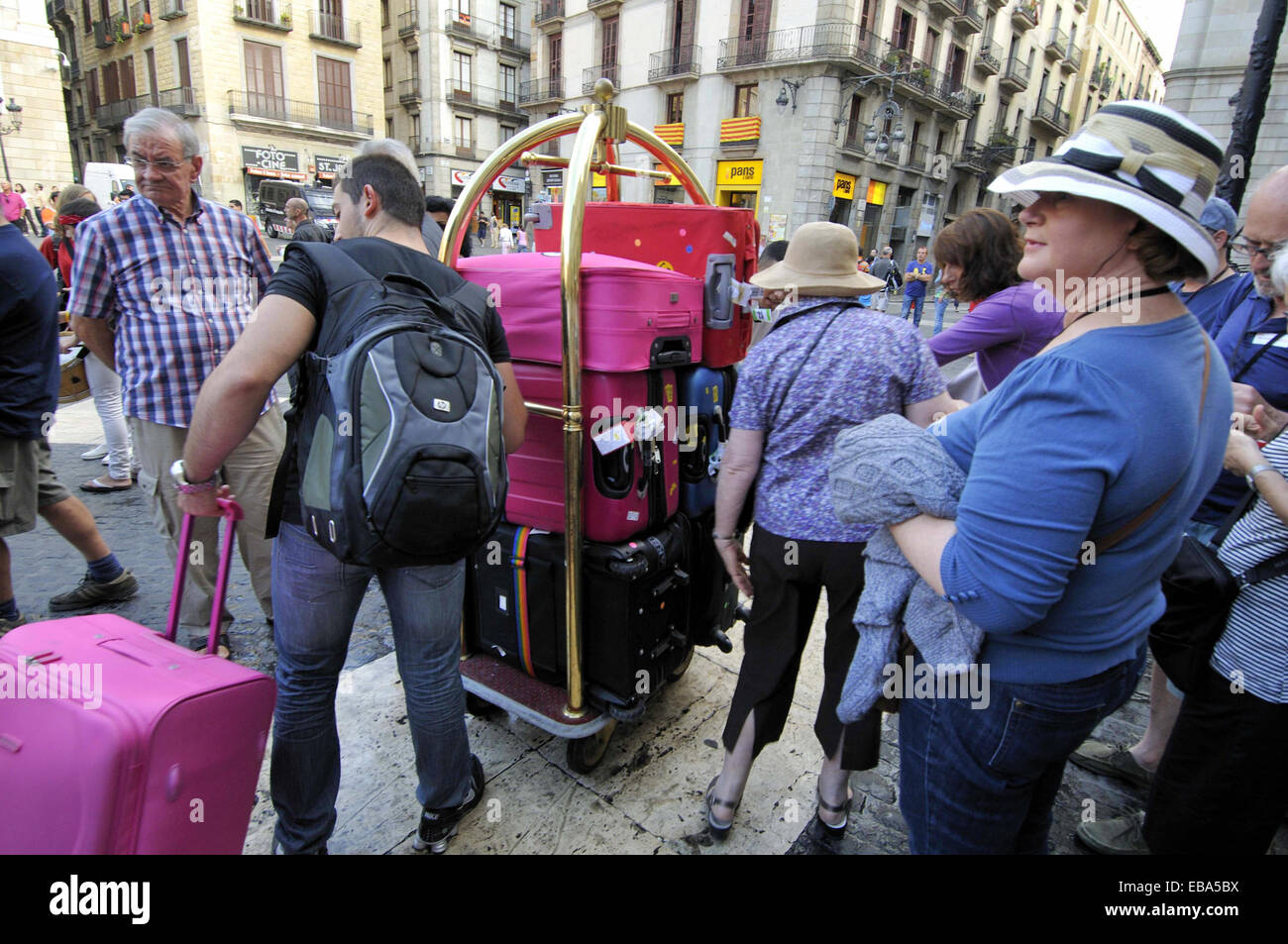 Suitcases, Barcelona, Catalonia, Spain Stock Photo Alamy