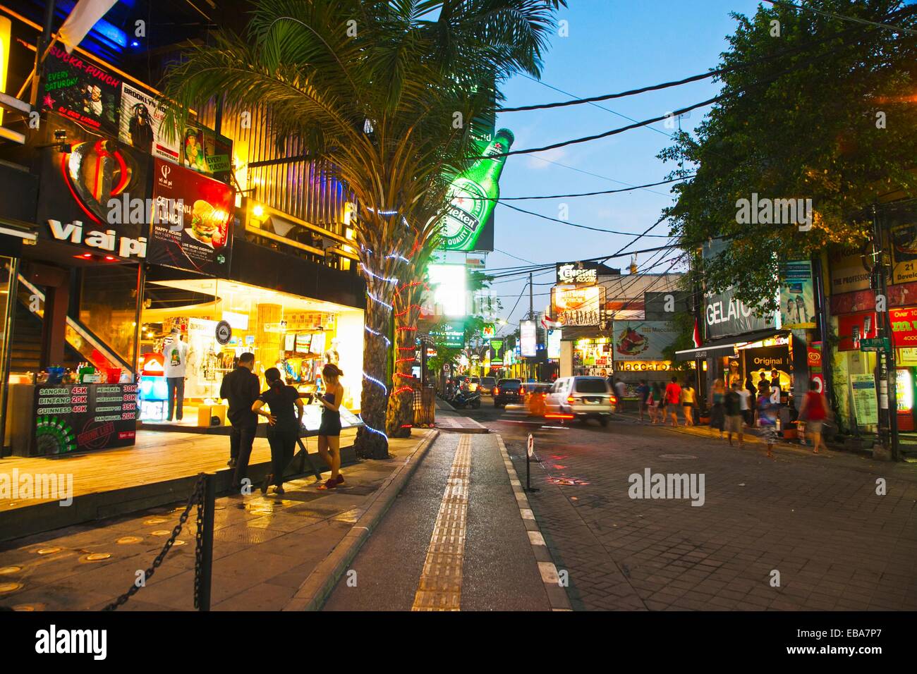 Legian Street  Kuta  Bali Indonesia Stock Photo Alamy