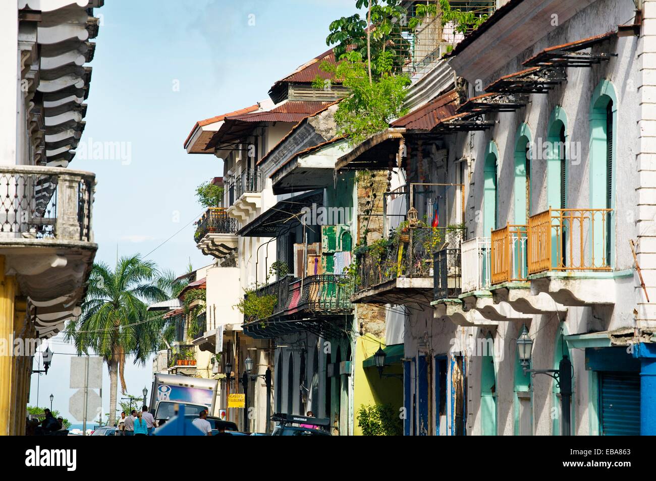 Old city casco viejo, San Felipe district, Panama City Panama Stock