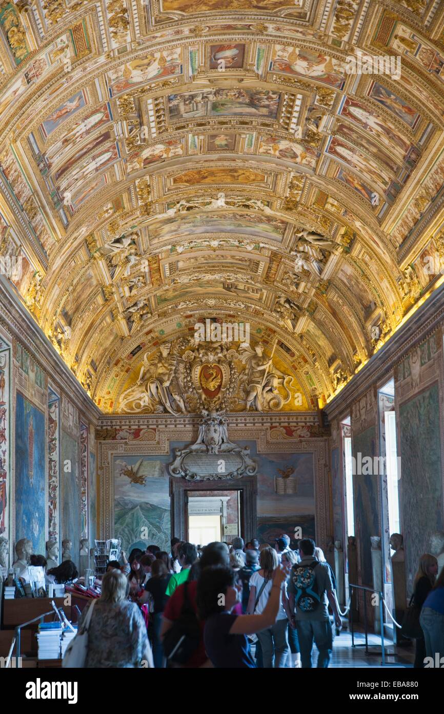 Geographic Chart Hall. Vatican Museum Vatican City Rome Lazio Italy