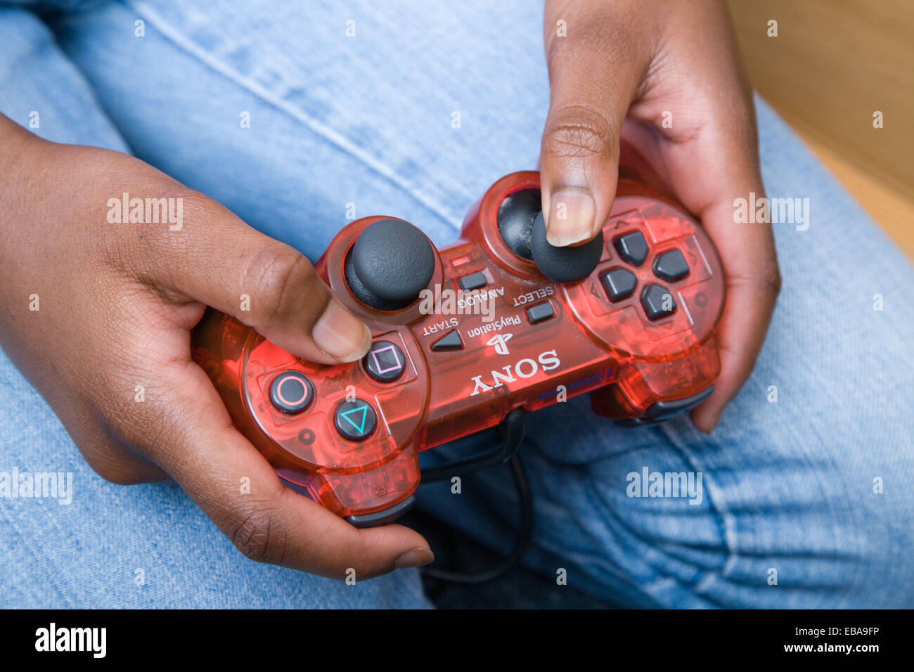 Teenage boy playing computer games, Stock Photo