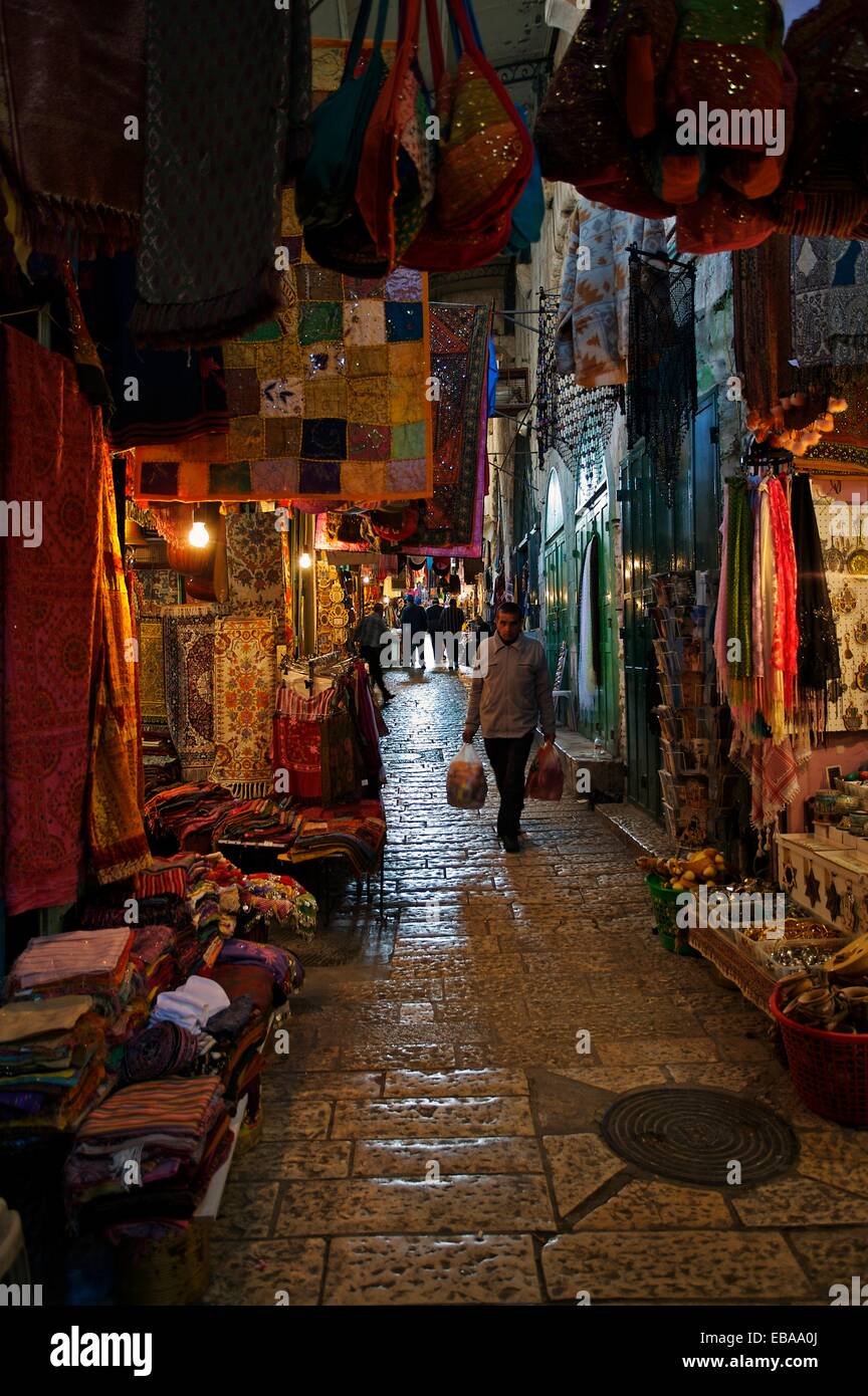 Souk Arabic Market In The Palestinian Area Of Jerusalem Israel Stock Photo Alamy