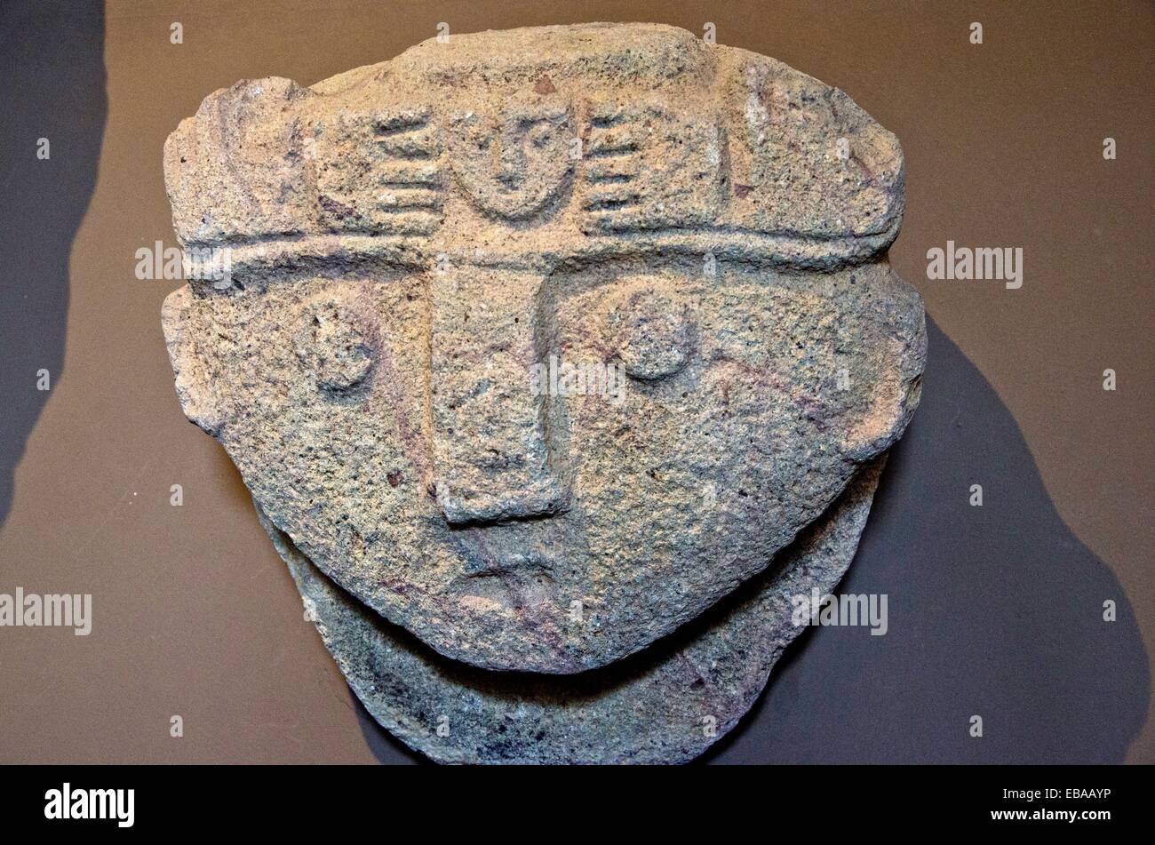 Chavín nailed head  Chavín culture 900 BC-200 BC  Perú Stock Photo