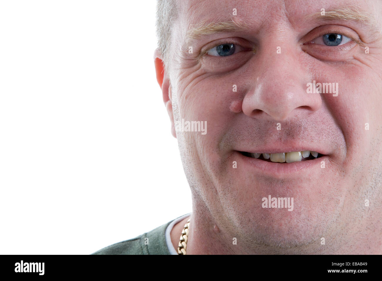 Portrait of a man in the studio smiling Stock Photo - Alamy