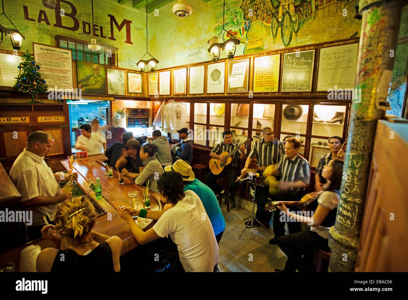 La Bodeguita del Medio a bar in Old Havana Habana Vieja popularized by