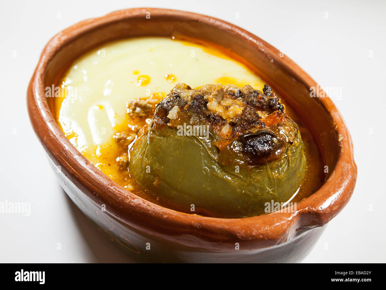 Dish of stuffed peppers, traditional Serbian food Stock Photo - Alamy