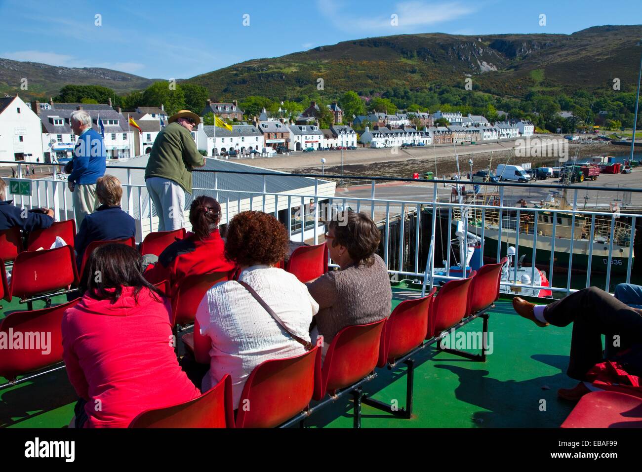 Ferry to the Lewis Island (Outer Hebrides), Ullapool village, Northwest