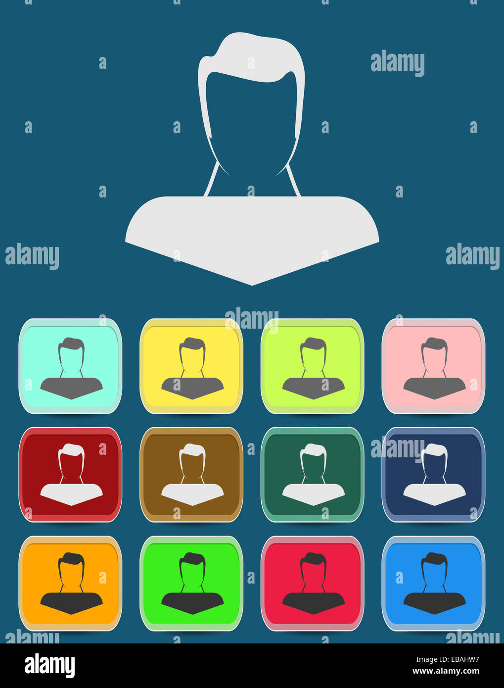 Vector icon of man Stock Photo