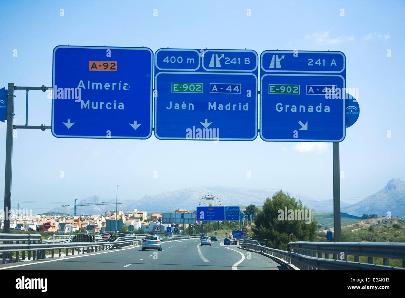 Road signs, Andalusia Spain Stock Photo Alamy