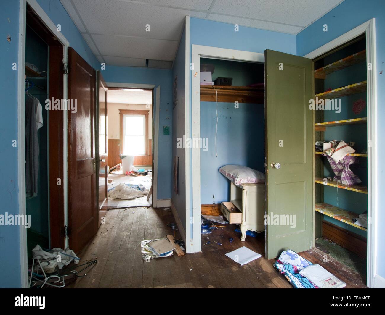 Various belongings remain inside a foreclosed house in Woonsocket Rhode