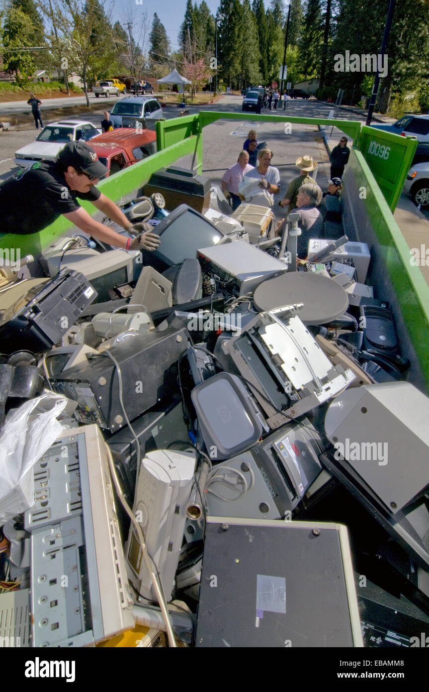 Community ewaste collection fundraiser in Grass Valley California. All