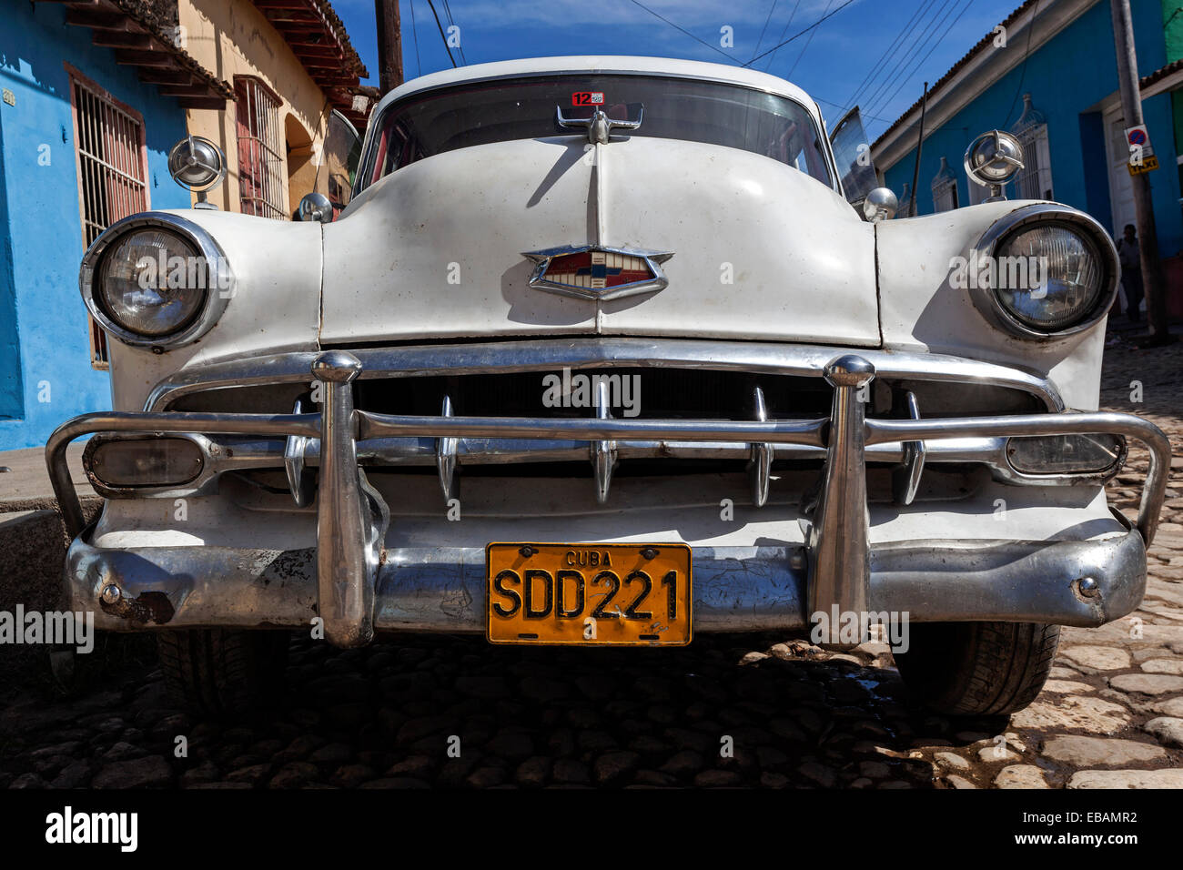 Vintage Chevrolet from the 1940s, Trinidad, Cuba Stock Photo