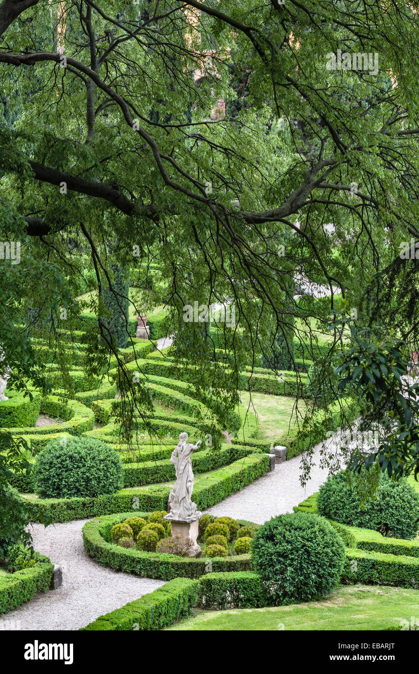 The Renaissance gardens of the Giardino Giusti, Verona, Italy Stock