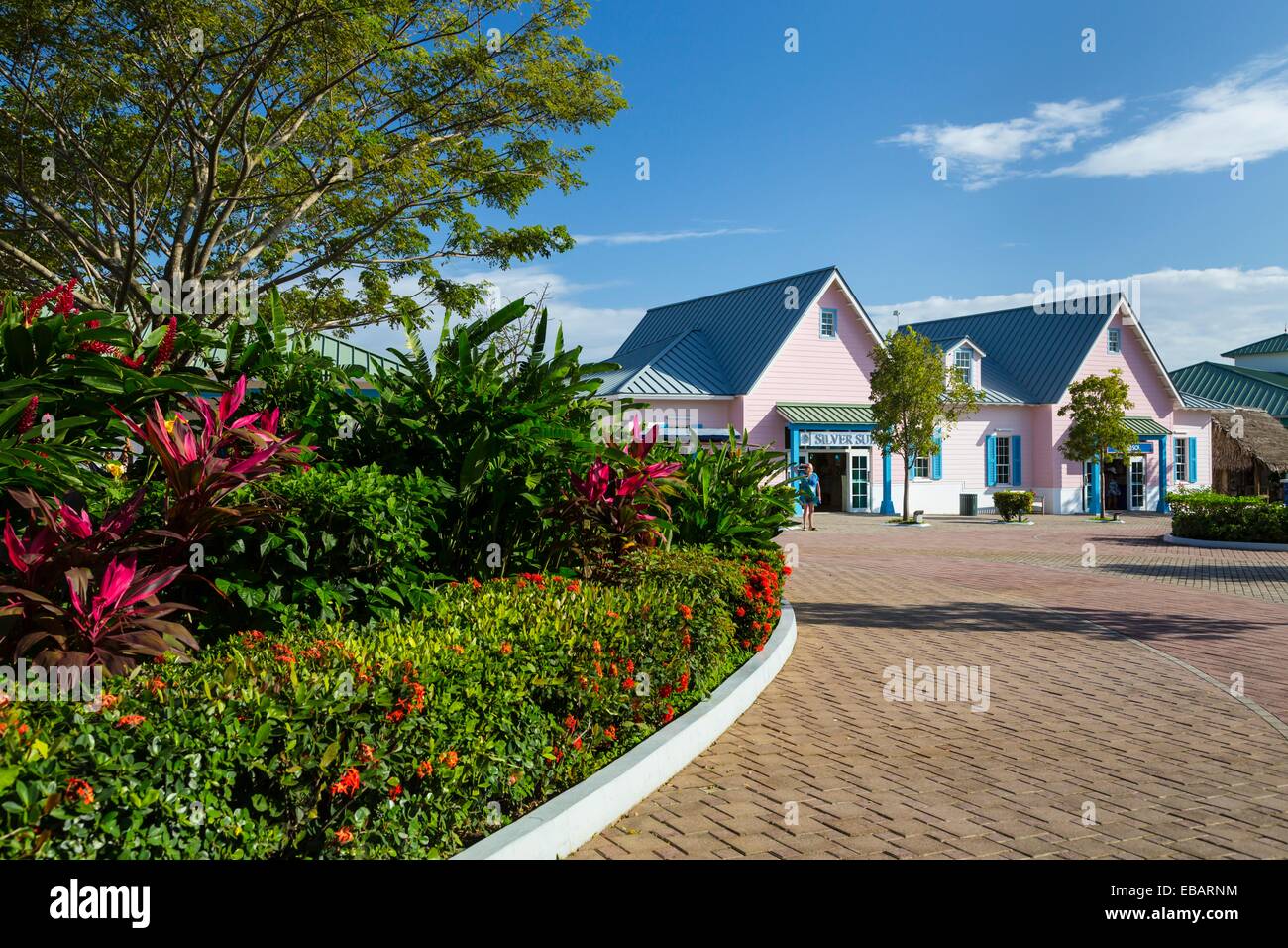 Shops and stores at the Mahogany Bay cruise ship terminal on Roatan