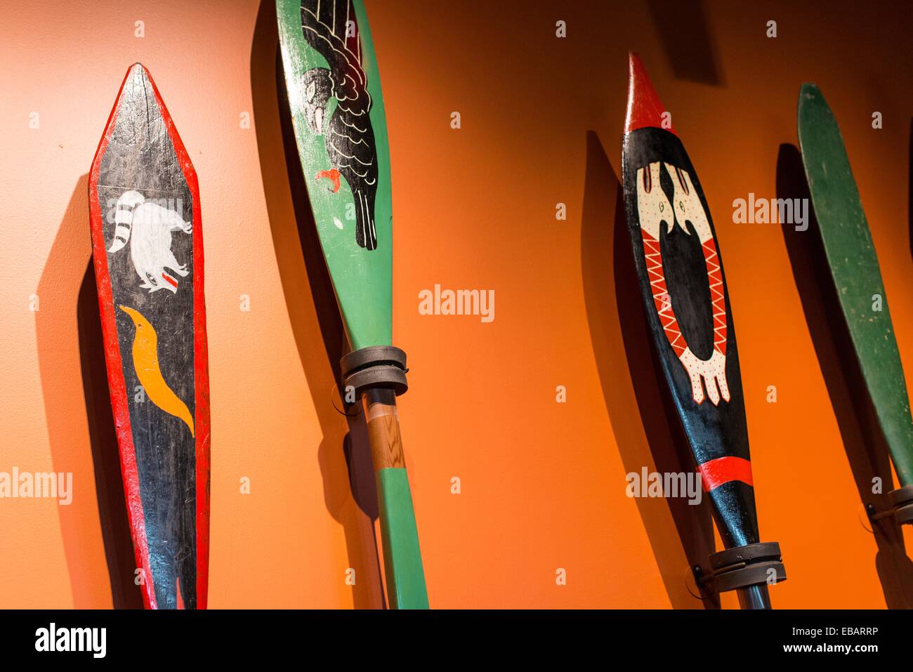 canoe paddles of the Northwest Coast nations at the Museum of