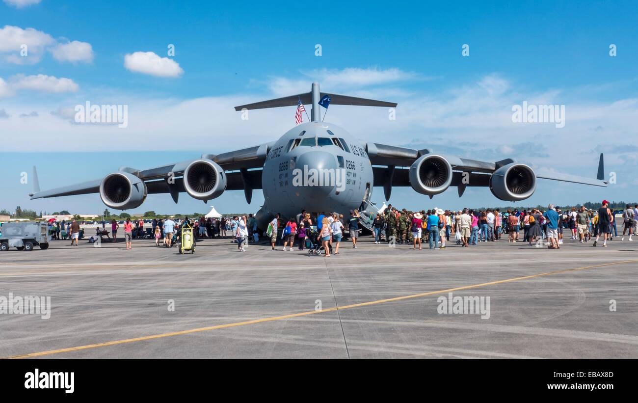 Boeing USAF C17 Globemaster at Air Show at Homestead AFB Florida USA