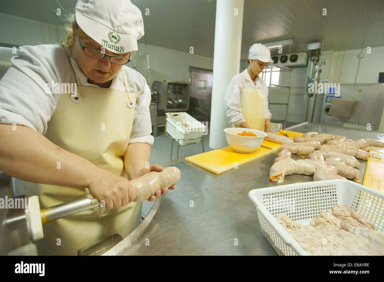 Factory sausages and pates Munar, Porreres, Mallorca, Balearics, Spain Stock Photo Alamy