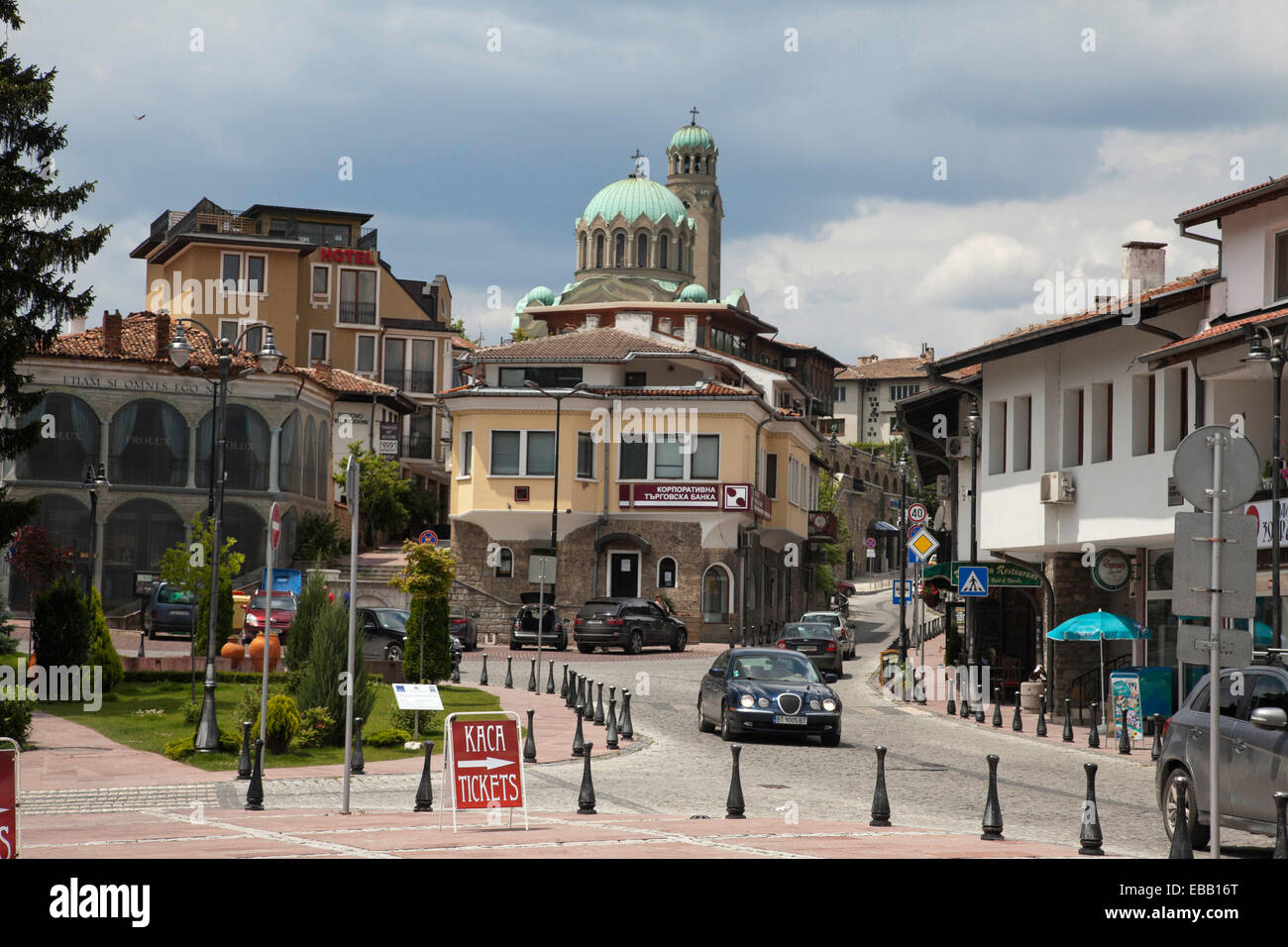 TOWN CENTRE VELIKO TARNOVO BULGARIA Stock Photo