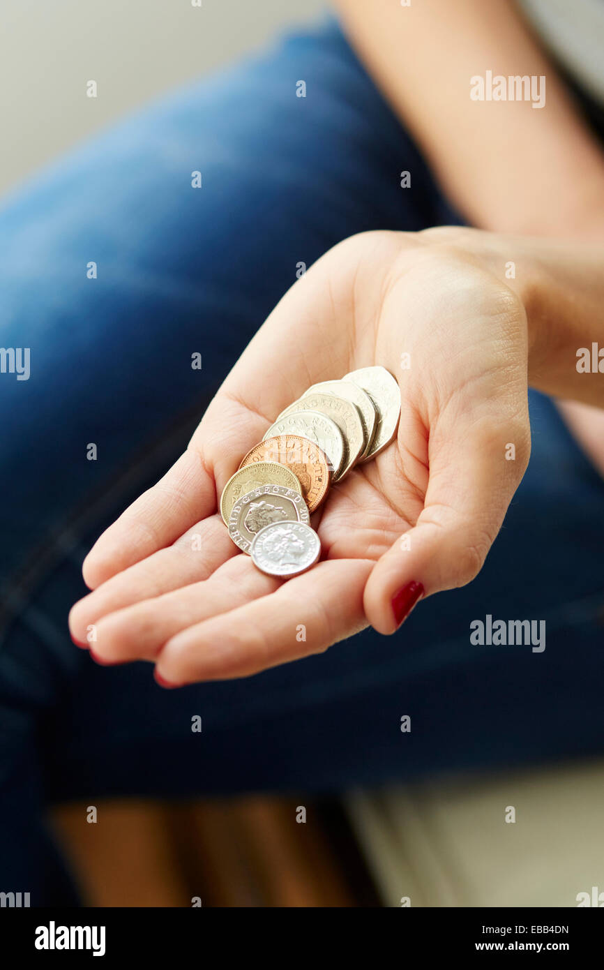Handful of money Stock Photo