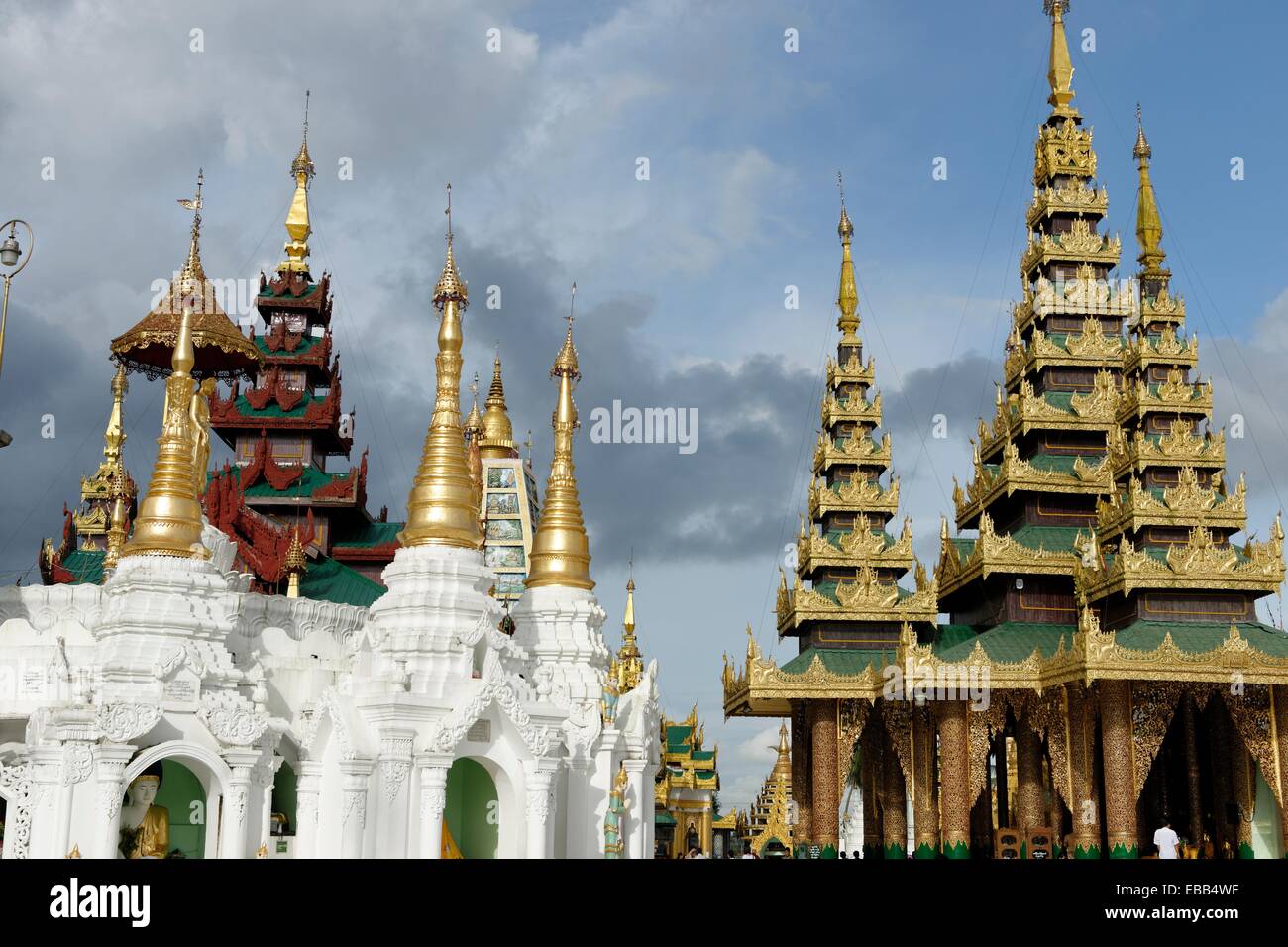 The Shwedagon Pagoda officially titled Shwedagon Zedi Daw also known as the Great Dagon Pagoda and the Golden Pagoda, is a 99 Stock Photo