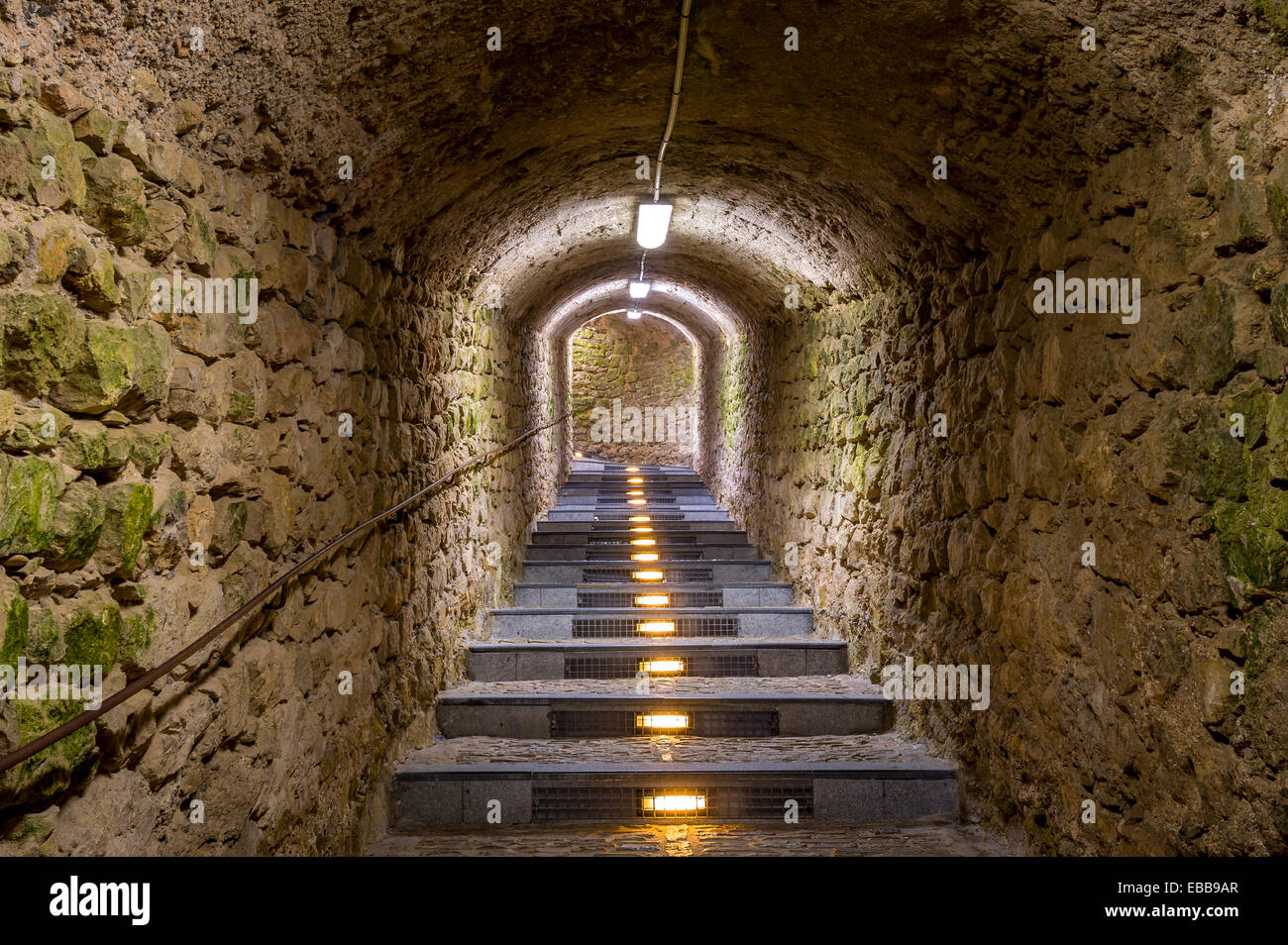 Tunnel at Chateau Fort Arguel Stock Photo - Image of history, concrete:  37061286