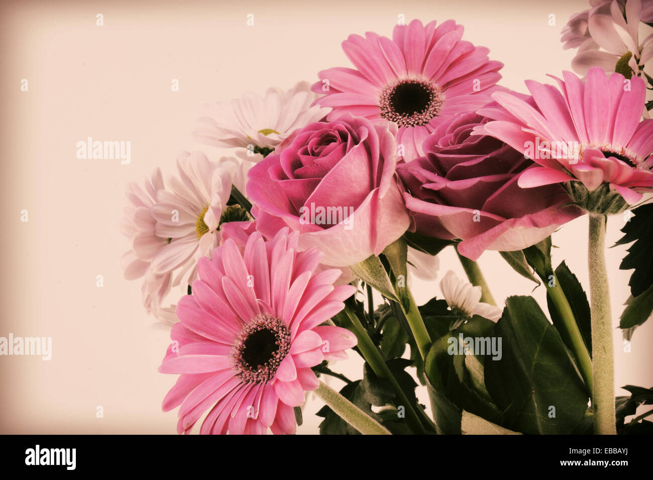 Flower background with a vintage effect Stock Photo