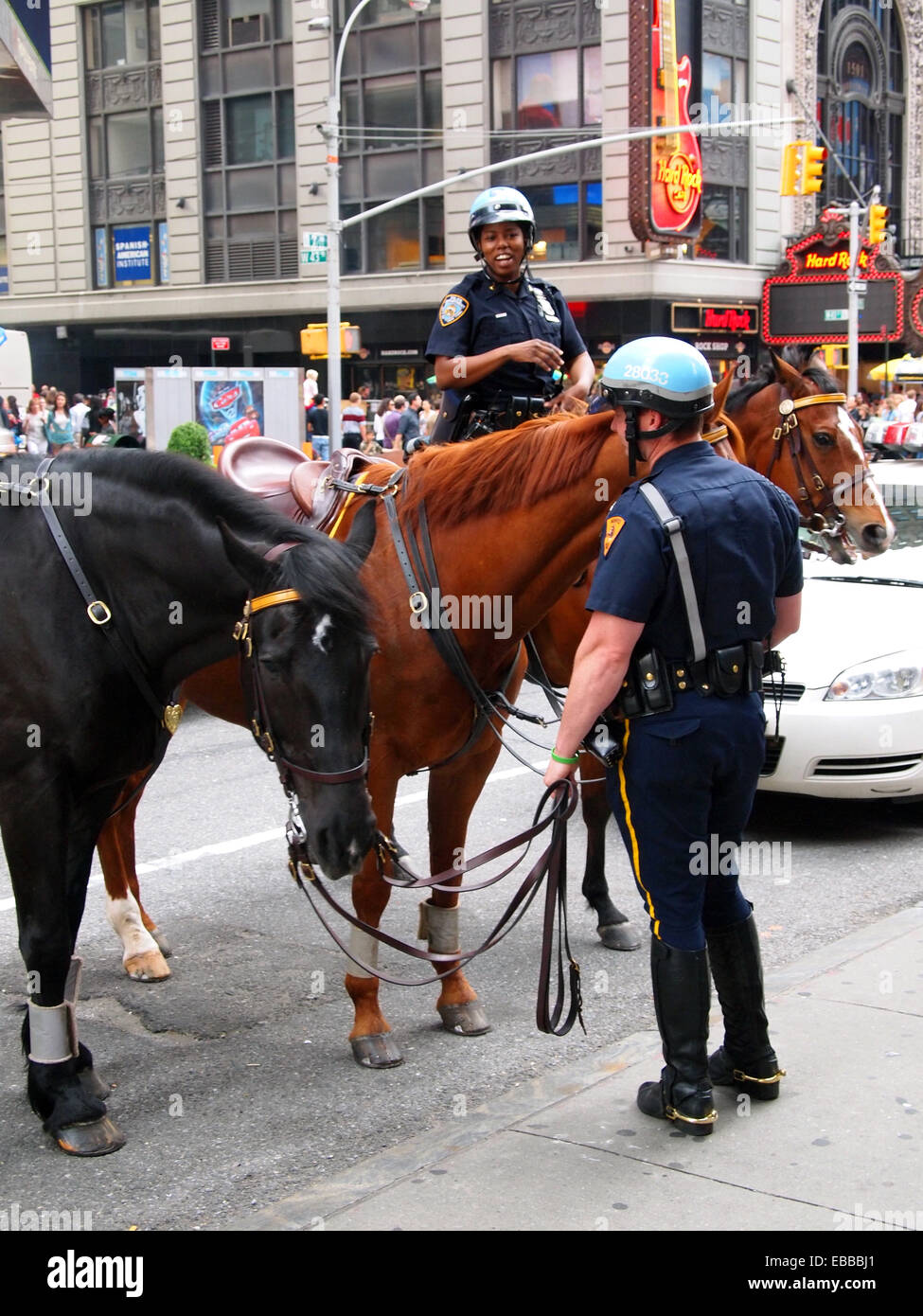 New York Police Department Mounted Unit Stock Photo