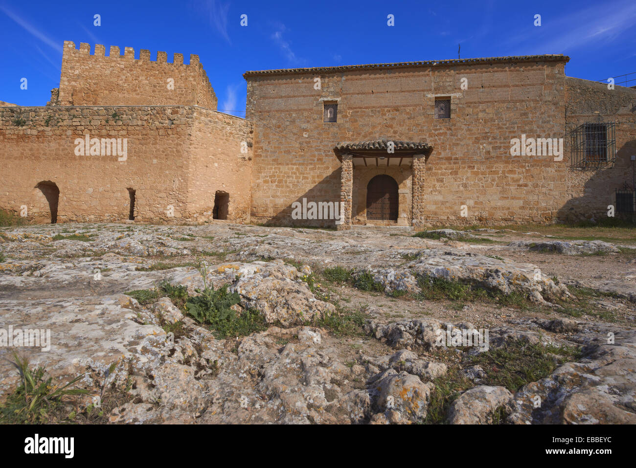 Argamasilla de Alba, Peñarroya Castle, Lagunas de Ruidera natural park,  Ciudad Real province, Castilla-La Mancha, Route of Don Stock Photo - Alamy