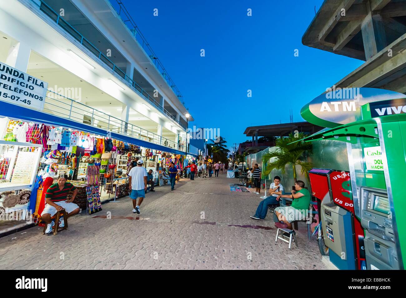 La Quinta Avenida 5th Avenue, a pedestrian shopping street in Playa