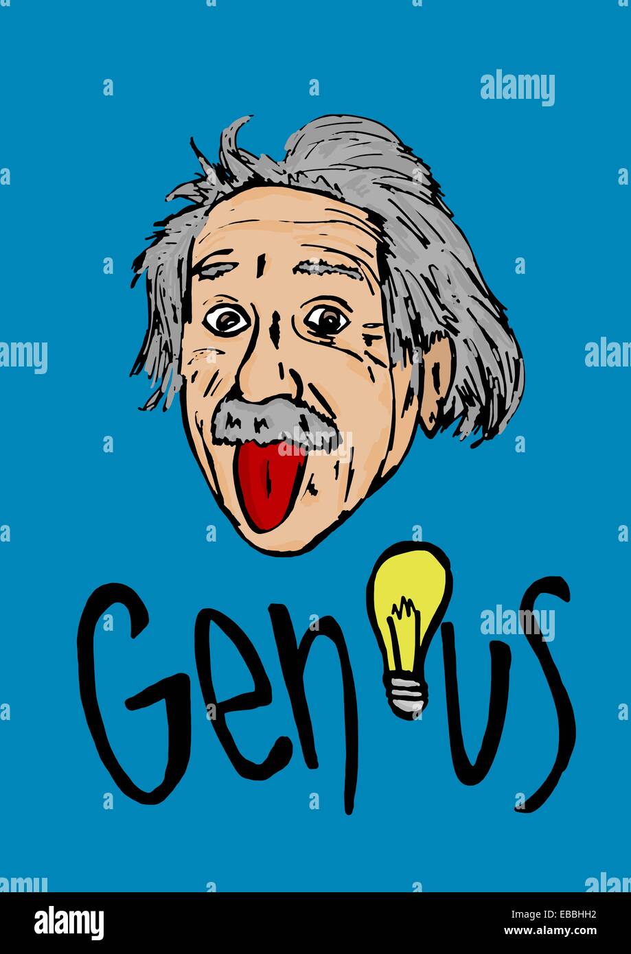Albert Einstein bigmouth Stock Photo