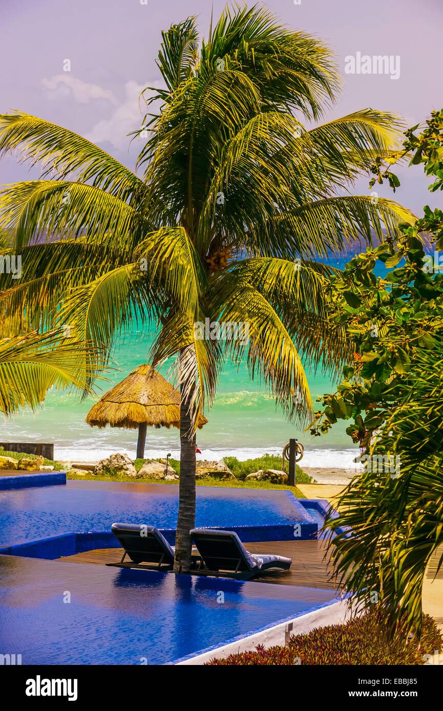 Alone America Backgrounds Beach Caribbean Sea Chair Color