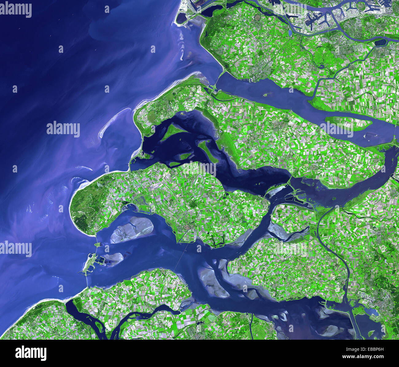 Netherlands satellite image hires stock photography and images Alamy