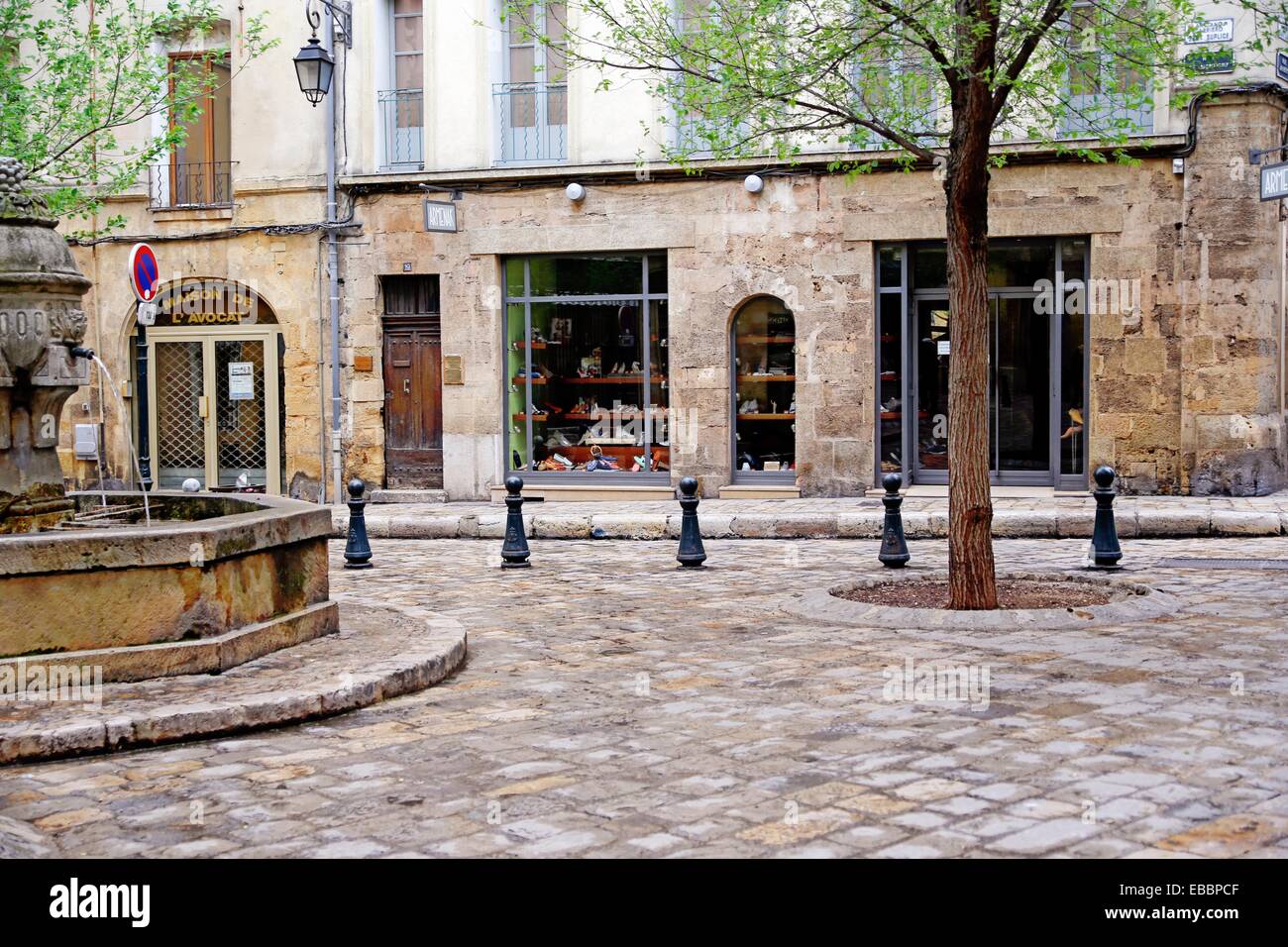 Small Town Square Bordering Rue Matheron, AixenProvence, Provence