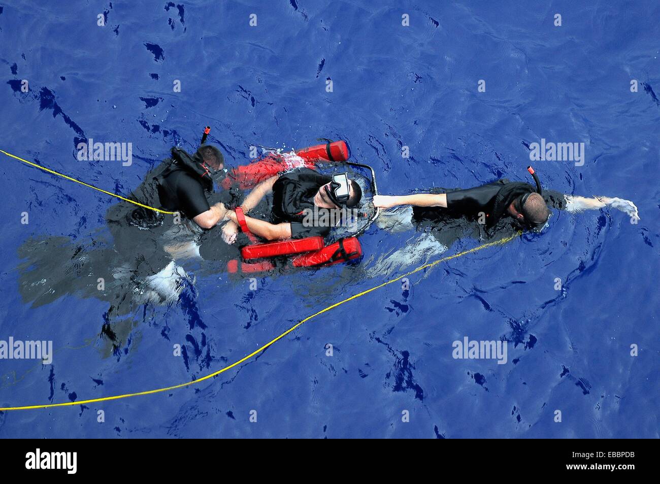 PHILIPPINE SEA Sept 21, 2010 Search and rescue swimmers assigned to the ...