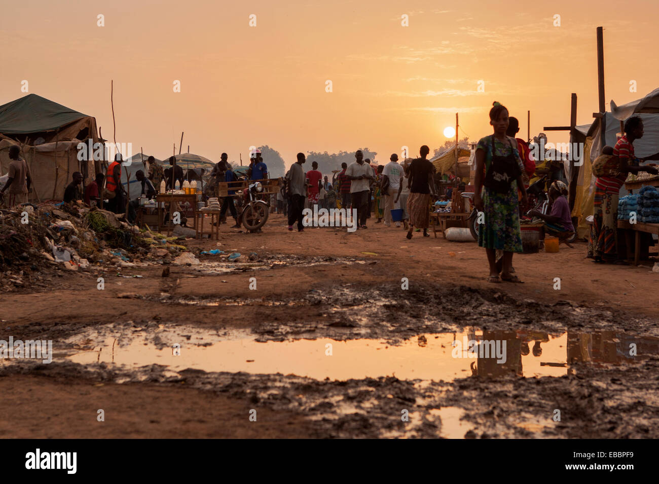 Mpoko camp for internally displaced persons, Bangui Central African Republic Stock Photo