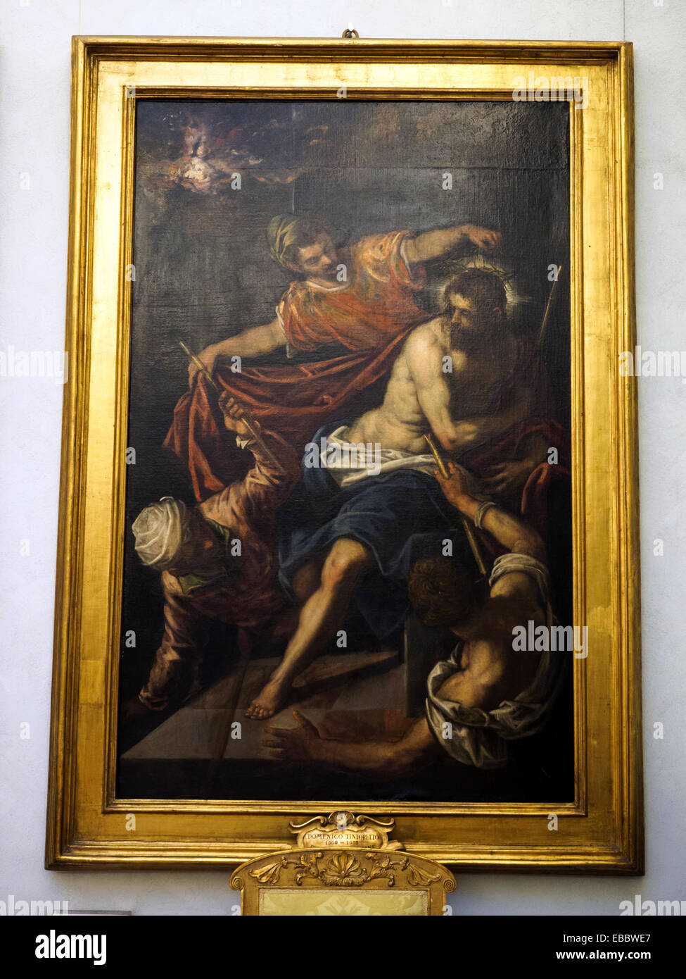 Domenico Tintoretto (Domenico Robusti, Venezia 1560 - Venezia 1635) Coronazione di spine (Christ Crowned with Thorns) Oil on Canvas Musei Capitolini - Rome, Italy Stock Photo