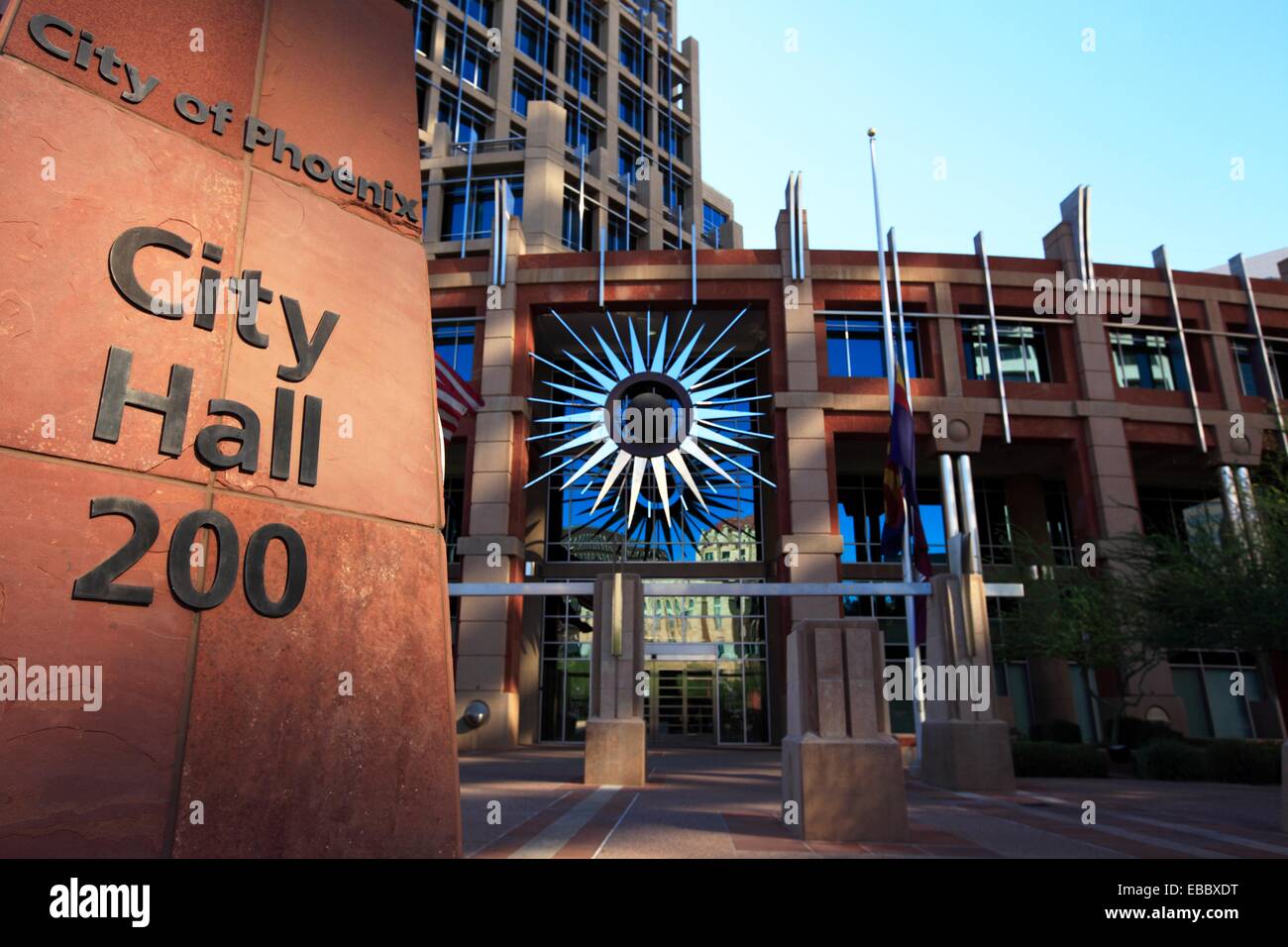 Phoenix City Hall in Downtown Phoenix  Arizona  USA. Stock Photo