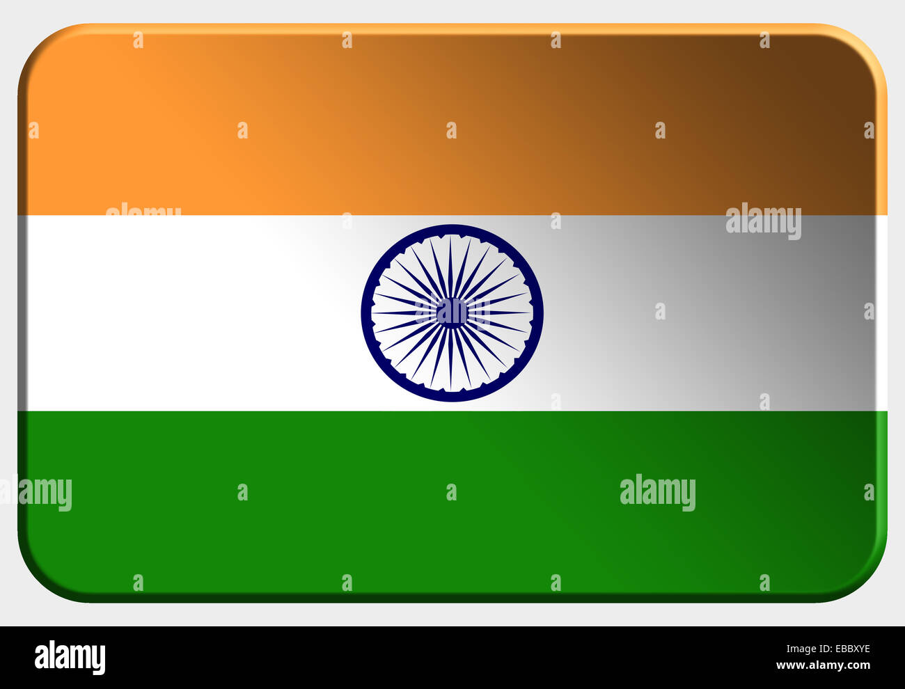 India Using Button India 3D button on white background Stock Photo - Alamy