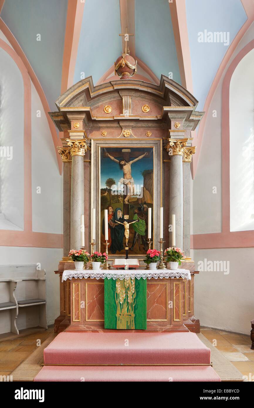 St. Georg church, High Altar, Igensdorf, Bavaria Stock Photo