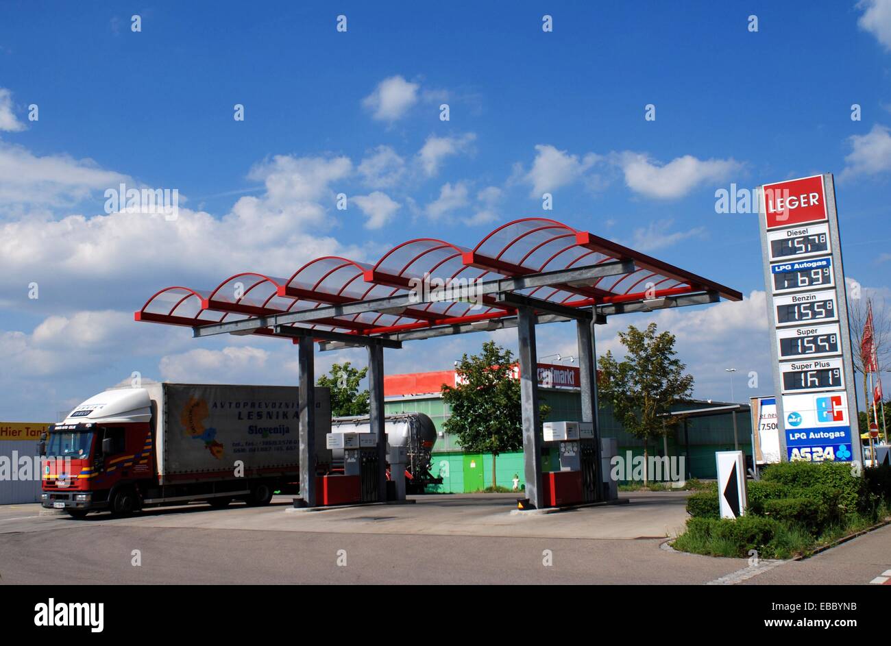 Free gas station Stock Photo Alamy