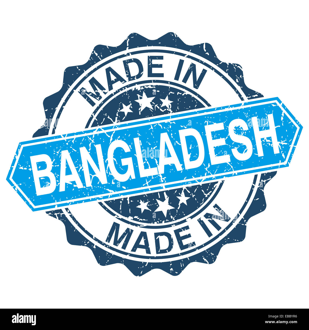 made in Bangladesh vintage stamp isolated on white background Stock