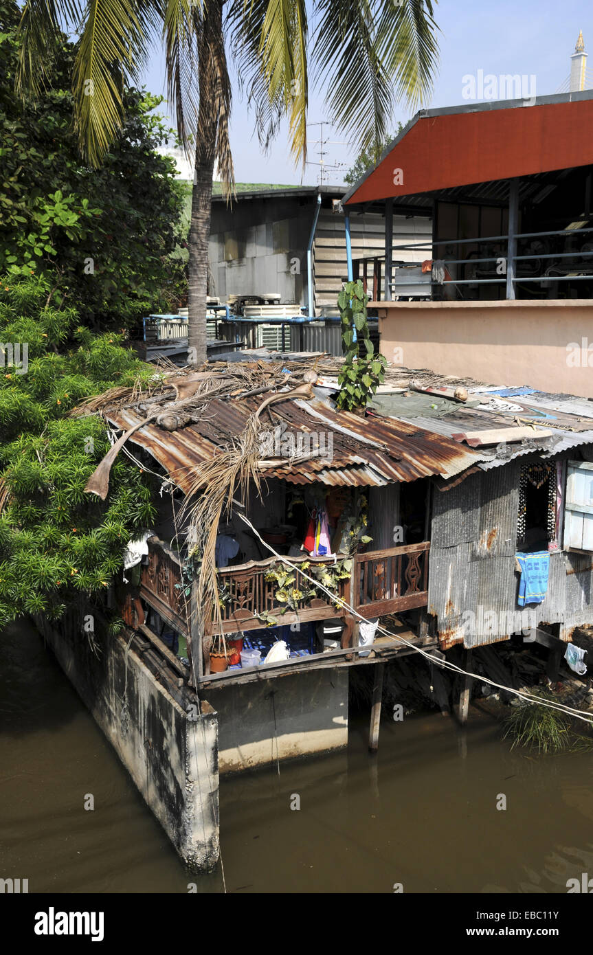 Slum in Bangkok Stock Photo