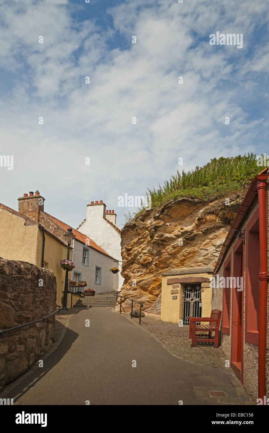 St Fillan's Cave, Cove Wynd, Pittenweem Stock Photo