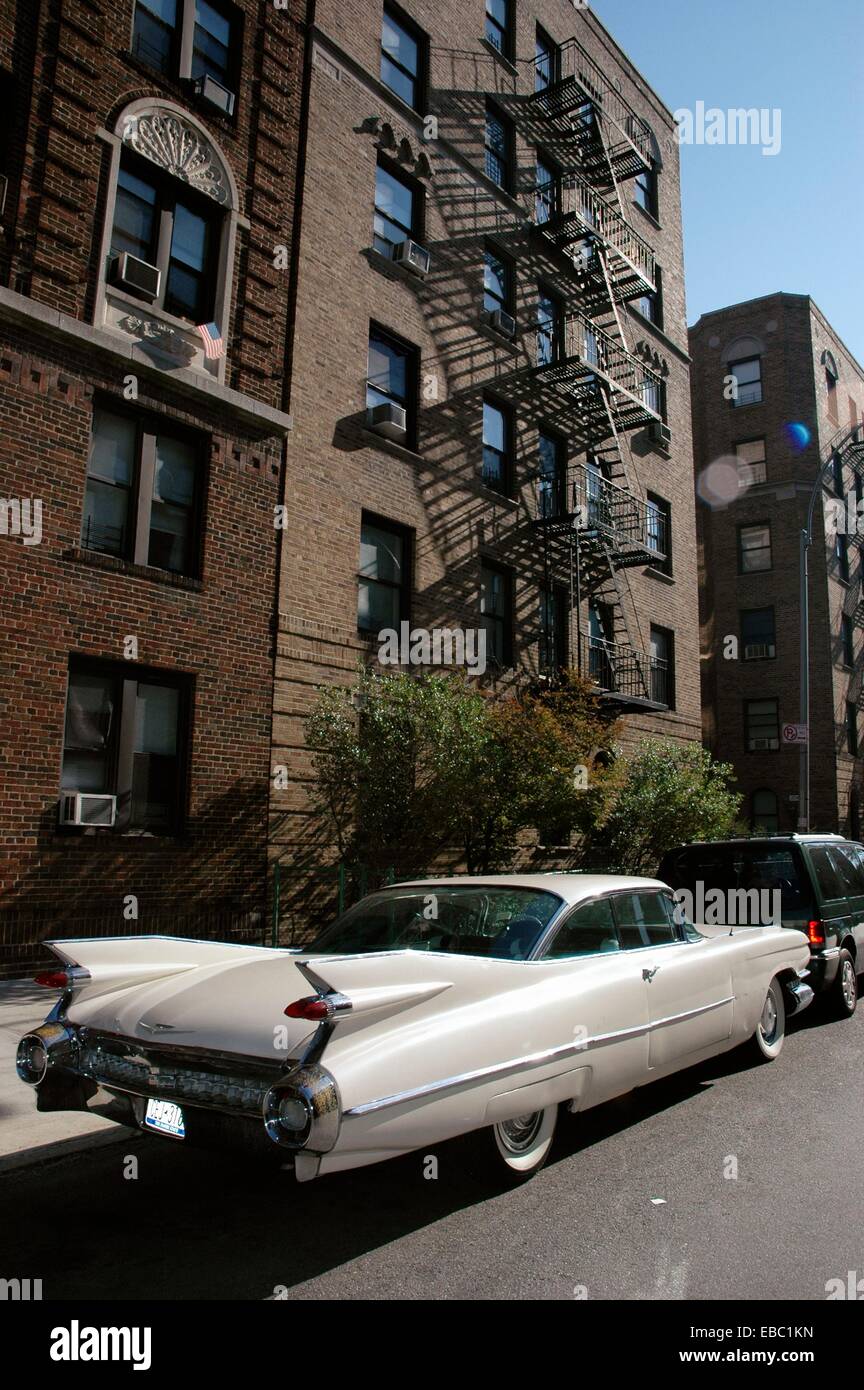 New York City vintage car in Jackson Heights Queens Stock Photo Alamy